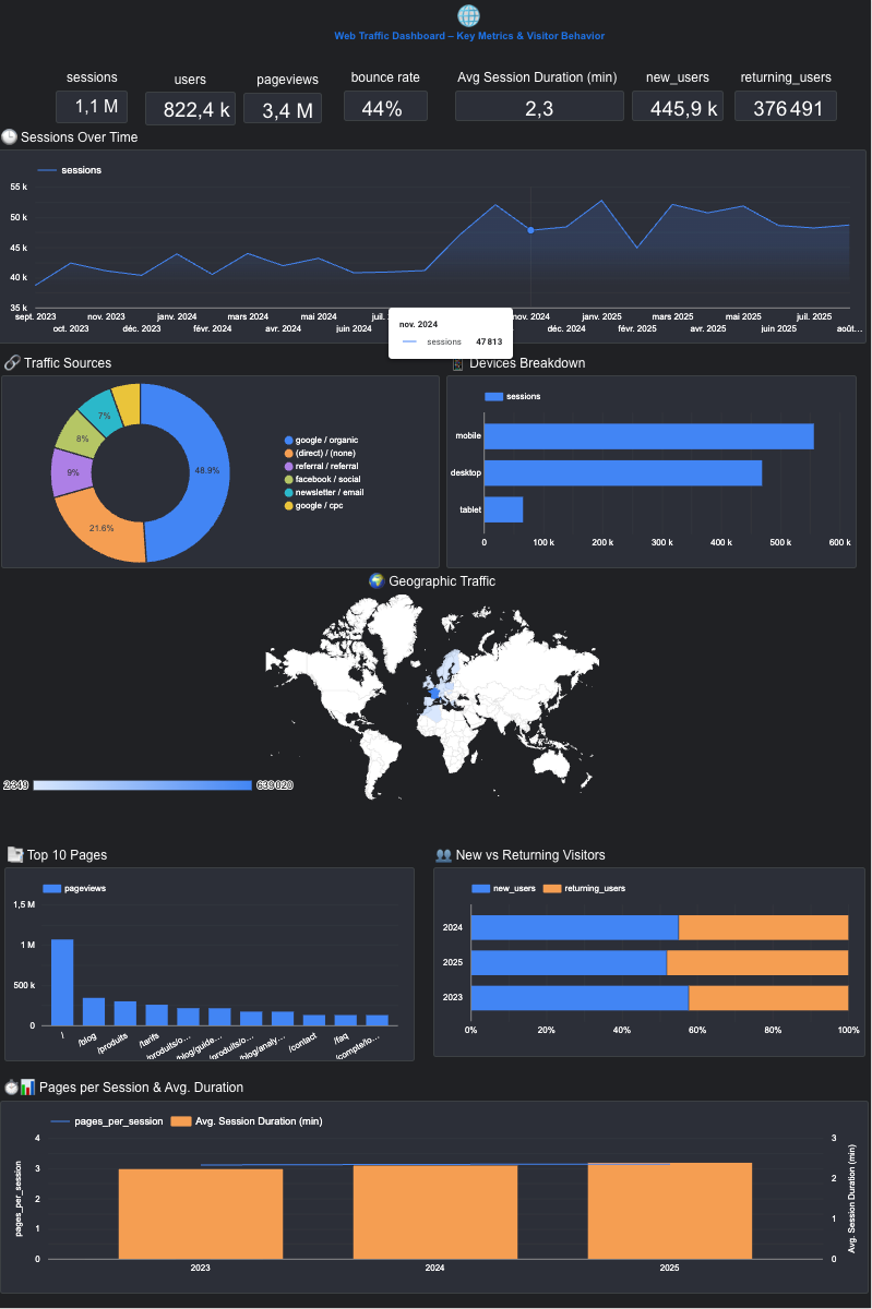 Web Traffic Dashboard